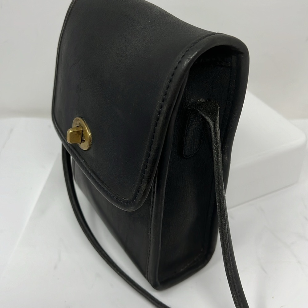 Coach Scooter Bag Black Leather Crossbody Bag - Picture 6 of 14